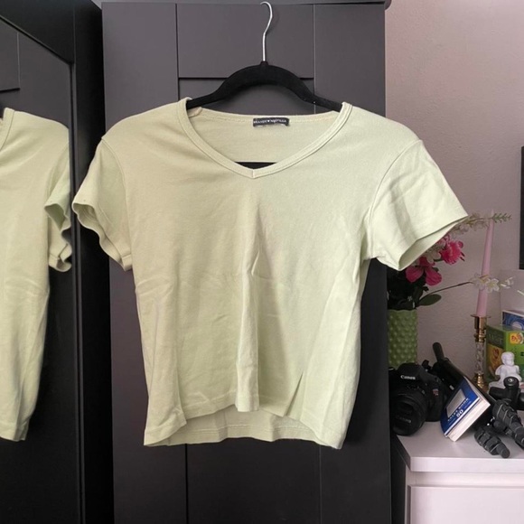 Brandy Melville light green babydoll crop top - Picture 1 of 4